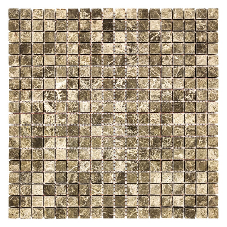 Мозаїка з мармуру Полірована МКР-4П (15x15) Emperador Dark TR