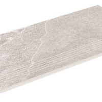 Ступенька из керамогранита Zeus Ceramica Kalakito Ivory SZRXKA1BRNQ Эко 600х300х9,2 мм бежевая, под камень, матовая, с противоковзскими прорезями