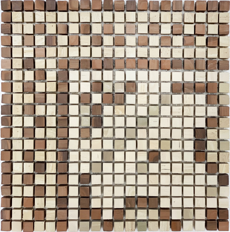 Мозаїка з керамограніту Kotto Ceramica MI7 K060708 Lviv Legends кут фриза Sabbia/Noce/Solare/Muschiato