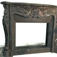 Портал для камина Bravo Нью-Йорк Nero Marquina Antique мрамор черный прямой