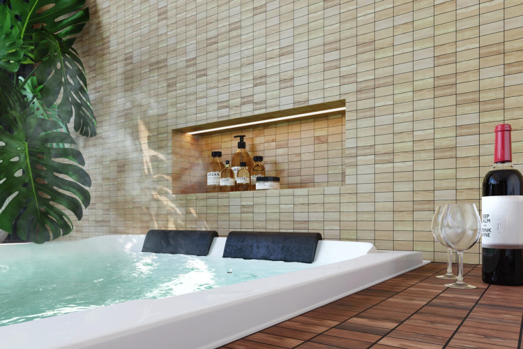 Мозаїка з керамограніту Kotto Ceramica MI7 23460113C Sabbia 300 x 300 х 7 (прямокутник 23 x 46)