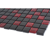 Мозаїка керамічна Kotto Ceramica GM 8005 C2 Red Silver S6/Black /300 х 300 х 8 ( 25 х 25 )