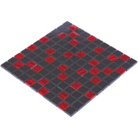 Мозаїка керамічна Kotto Ceramica GM 8005 C2 Red Silver S6/Black /300 х 300 х 8 ( 25 х 25 )