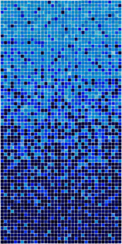 Мозаика стеклянная АкваМо MX25-2-02-03-04 сине-голубая растяжка градиент 1912x317x4 мм в душевую сауну спа