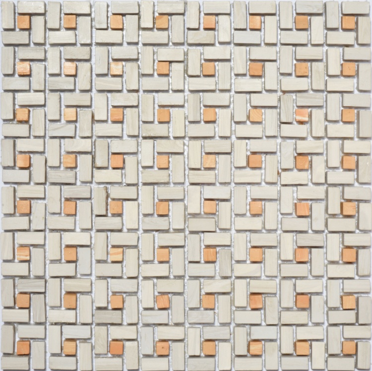Мозаїка із керамограніту Kotto Ceramica MI7 K9102 C2 Grigio Caldo/Dorato 300x300x10