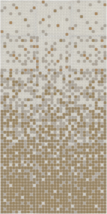 Мозаика стеклянная АкваМо MX25-1-01-19-20 бежево-белая растяжка градиент 1912x317x4 мм в бассейн хамам ванную