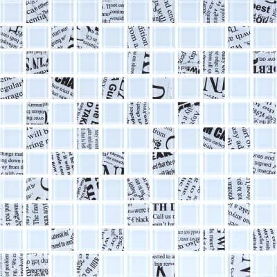 Мозаїка скляна Kotto Ceramica GMP 0425012 С2 print 12/white 04 300 x 300 х 4 ( 25 х 25 )