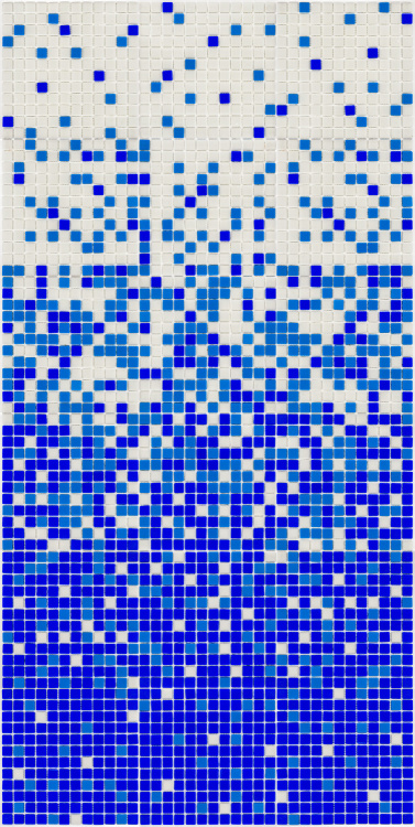 Мозаика стеклянная АкваМо MX25-1-01-02-03 бело-голубая растяжка градиент 1912x317x4 мм в бассейн хамам ванную