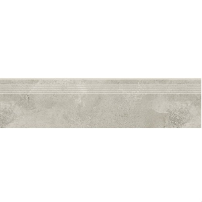 Сходинка з керамограніту Quenos Light Grey Steptread сіра 8x1198x298 мм