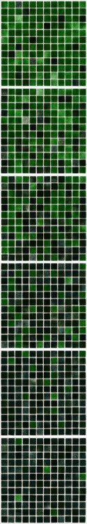 Мозаика стеклянная АкваМо MX25-2-12-13-14 зеленая растяжка градиент 1912x317x4 мм в душевую баню хамам спа