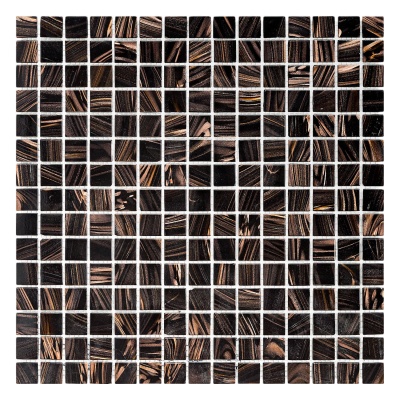 Мозаика стеклянная K-MOS CBB003 Dark Brown Mozaico De Lux