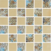 Мозаика стеклянная Kotto Ceramica GMP 0448029 СC print 34/ral 1014  300 x 300 х 4   ( 48 х 48 )