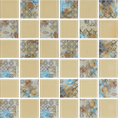 Мозаїка скляна Kotto Ceramica GMP 0448029 СC print 34/ral 1014 300 x 300 х 4 ( 48 х 48 )