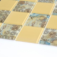 Мозаика стеклянная Kotto Ceramica GMP 0448029 СC print 34/ral 1014  300 x 300 х 4   ( 48 х 48 )