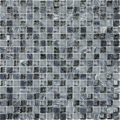 Мозаїка скляна T-MOS DF02+G04+Marble (L) Mozaico De Lux