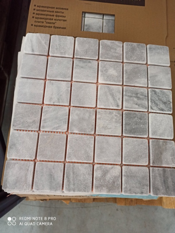 Мозаїка з мармуру Матова МКР-3СВ (47x47) Grey Mix