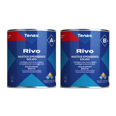 Клей епоксідний Tenax Rivo (A+B) 1 л, густий морозостійкий для каменю, кварцу, кераміки, скла, металу