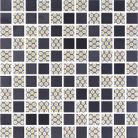 Мозаїка скляна Kotto Ceramica GMP 0825002 С2 print 2/black mat 300 x 300 х 8 ( 25 х 25 )