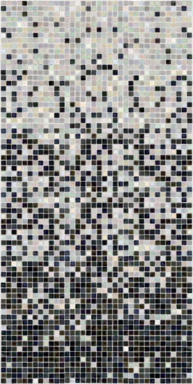 Мозаїка скляна АкваМо MX25-3-05-09 біло-чорна розтяжка градієнт 1912x317x4 мм в душеву баню сауну басейн спа