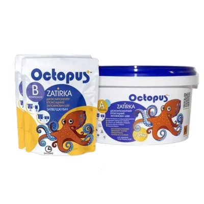 Зелёный Двухкомпонентный эпоксидный заполнитель швов Octopus Zatirka A и B (2,5 кг)
