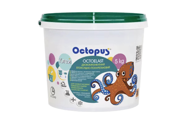 Клей Octoelast двокомпонентний епоксидно-поліуретановий 5 кг Octopus