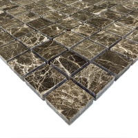 Мозаика из мрамора Полированная МКР-2П (23x23) Emperador Medium
