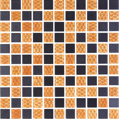 Мозаїка скляна Kotto Ceramica GMP 0825015 С2 print 13/black mat 300 x 300 х 8 ( 25 х 25 )
