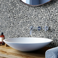 Мозаїка з керамограніту Kotto Ceramica MI7 14300702C Grigio Freddo 300 x 300 х 10 (коло d 14-30)