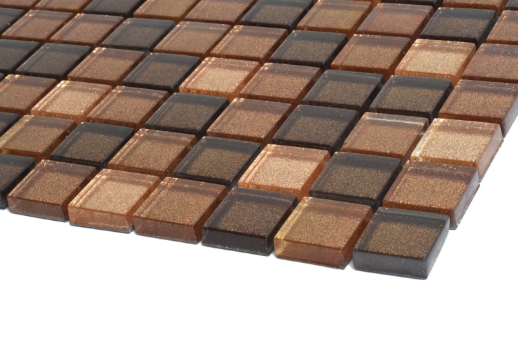 Мозаика керамическая Kotto Ceramica GM 8007 C3 Brown Dark/Brown Gold/Brown Brocade  300 х 300 х 8   ( 25 х 25 )