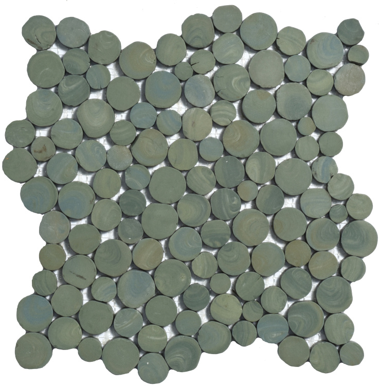 Мозаика из керамогранита Kotto Ceramica MI7 14300703C Terra Verde 300 x 300 х 10 (круг d 14-30)