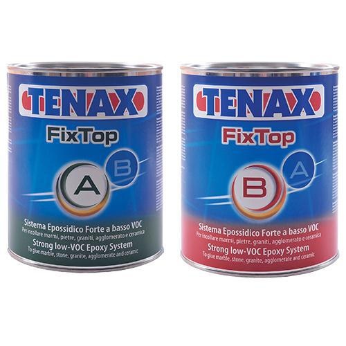 Клей эпоксидный Tenax Fixtop A+B бежевый 2 л густой морозостойкий для камня агломерата керамики древесины