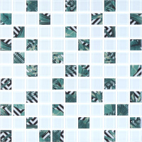 Мозаїка скляна Kotto Ceramica GMP 0825022 С2 print 24/white 300 x 300 х 8 ( 25 х 25 )