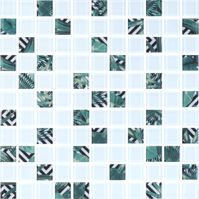 Мозаїка скляна Kotto Ceramica GMP 0825022 С2 print 24/white 300 x 300 х 8 ( 25 х 25 )