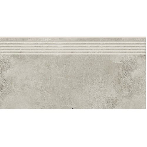 Сходинка з керамограніту Quenos Light Grey Steptread світло-сіра 8x598x298 мм