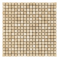 Мозаика Mozaico de Lux K-MOS Travertino T.U. Bianco (15x15)
