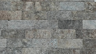 Плитка із травертину Silver Tumbled 1х7,5х20,3 см, сіра із зістареною поверхнею Антик Export