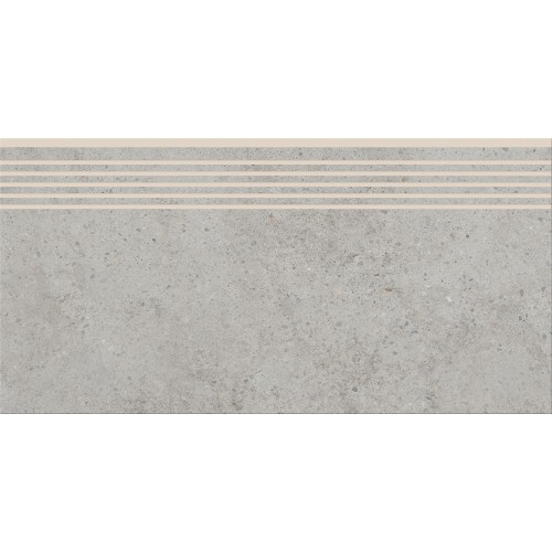 Сходинка з керамограніту Highbrook Light Grey Steptread світло-сіра 8x598x298 мм