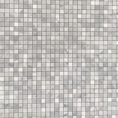 Мармурова мозаїка C-MOS Bianco Carrara Pol (15x15) Mozaico de Lux