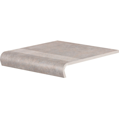 Сходинка клінкерна Stopnica V-Shape Cottage Salt світло-сіра 9x320x300 мм