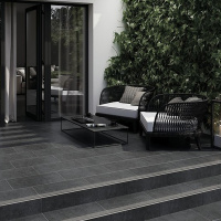 Сходинка з керамограніту Highbrook Dark Grey Steptread темно-сіра 8x598x298 мм Сходинка з керамограніту Highbrook Dark Grey Steptread темно-сіра 8x598x298 мм