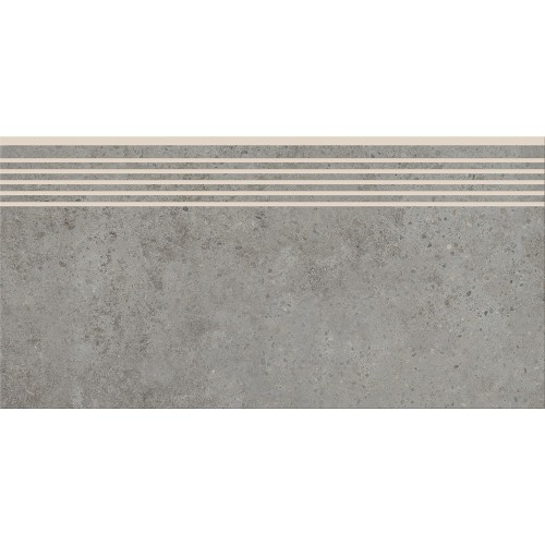 Сходинка з керамограніту Highbrook Grey Steptread сіра 8x598x298 мм