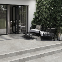 Сходинка з керамограніту Highbrook Grey Steptread сіра 8x598x298 мм