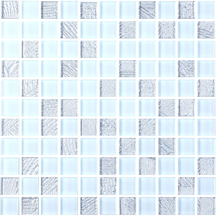 Мозаика керамическая Kotto Ceramica GM 8015 C2 Silver S5/White/  300 х 300 х 8   ( 25 х 25 )
