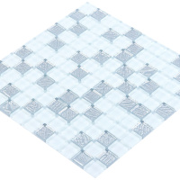 Мозаика керамическая Kotto Ceramica GM 8015 C2 Silver S5/White/  300 х 300 х 8   ( 25 х 25 )