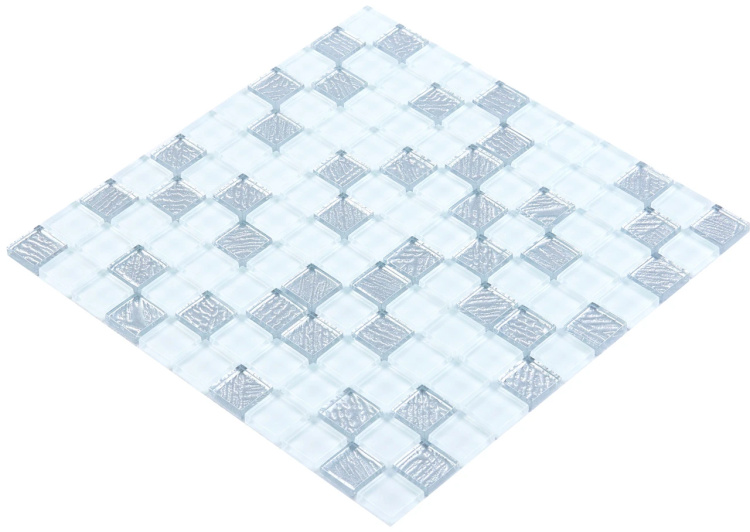 Мозаика керамическая Kotto Ceramica GM 8015 C2 Silver S5/White/  300 х 300 х 8   ( 25 х 25 )
