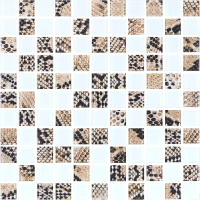 Мозаїка скляна Kotto Ceramica GMP 0825037 С2 print 38/white mat 300 x 300 х 8 ( 25 х 25 )