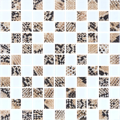 Мозаїка скляна Kotto Ceramica GMP 0825037 С2 print 38/white mat 300 x 300 х 8 ( 25 х 25 )