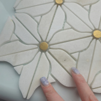Мозаика V-MOS VJQ-13 Flower White Mozaico de Lux