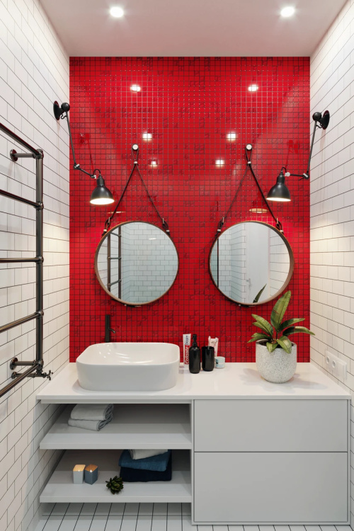 Мозаика керамическая Kotto Ceramica GM 8016 C2 Red Silver S6/Cherry/  300 х 300 х 8   ( 25 х 25 )