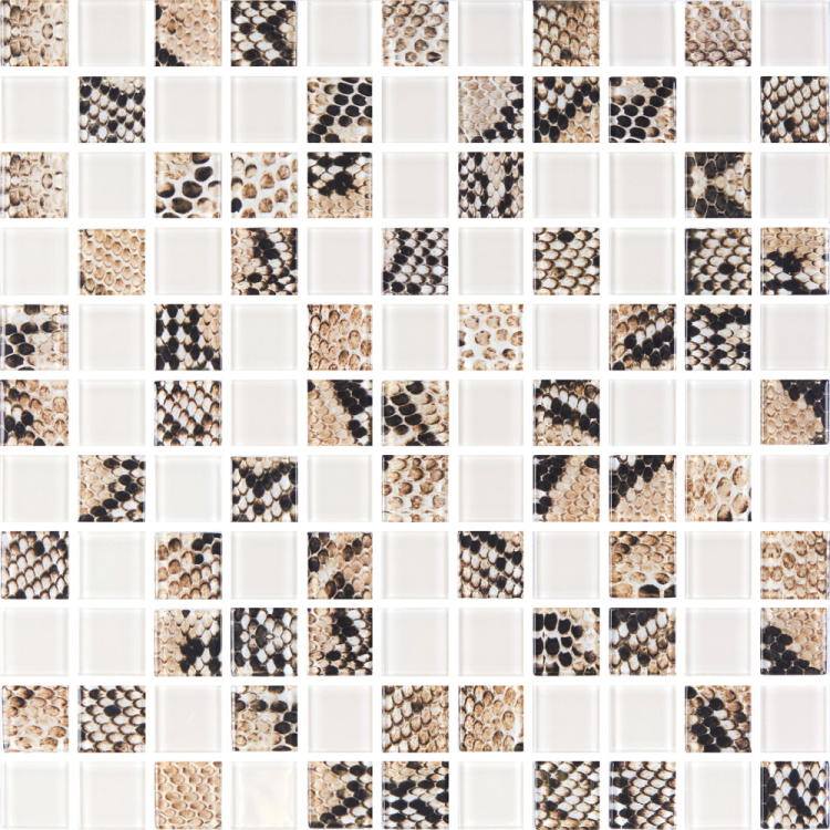 Мозаїка скляна Kotto Ceramica GMP 0825038 С2 print 38/beige w41 300 x 300 х 8 ( 25 х 25 )